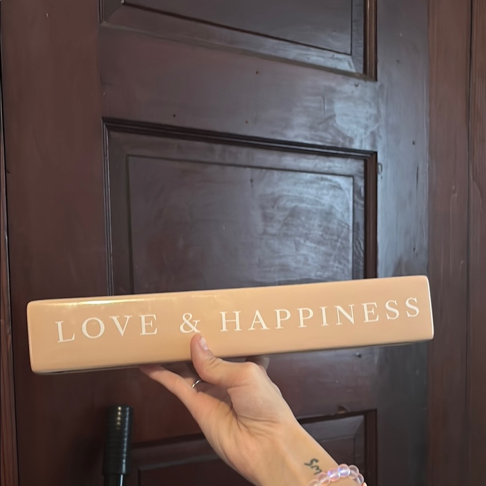 Pink and White Ceramic Art Love & Happiness